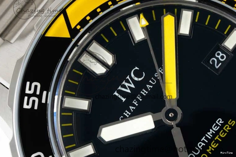 MIROTIME 0315 Durable Aquatimer Automatic SS RSF 1:1 Best Edition Black Yellow Dial on SS Bracelet A 7071